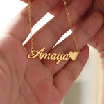 Name Necklace with Heart