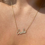custom name necklace crystals diamonds 