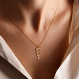 Personalised Vertical Nameplate Necklace