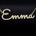 Personalised Punjabi Name Necklace with Crystals