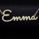 Personalised Punjabi Name Necklace with Crystals