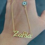Personalised Evil Eye Name Necklace - Custom Evil Eye Jewellery