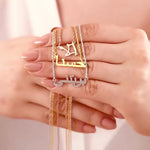 personalised arabic necklace gold with name