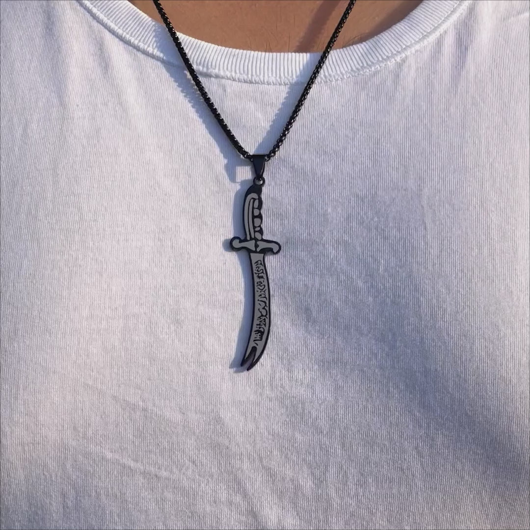Zulfiqar Imam Ali Sword Necklace for Men