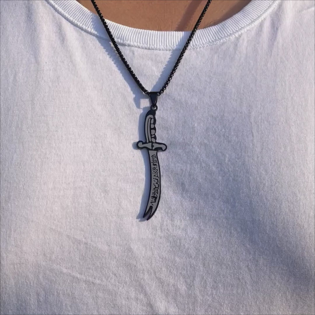 Zulfiqar Imam Ali Sword Necklace for Men