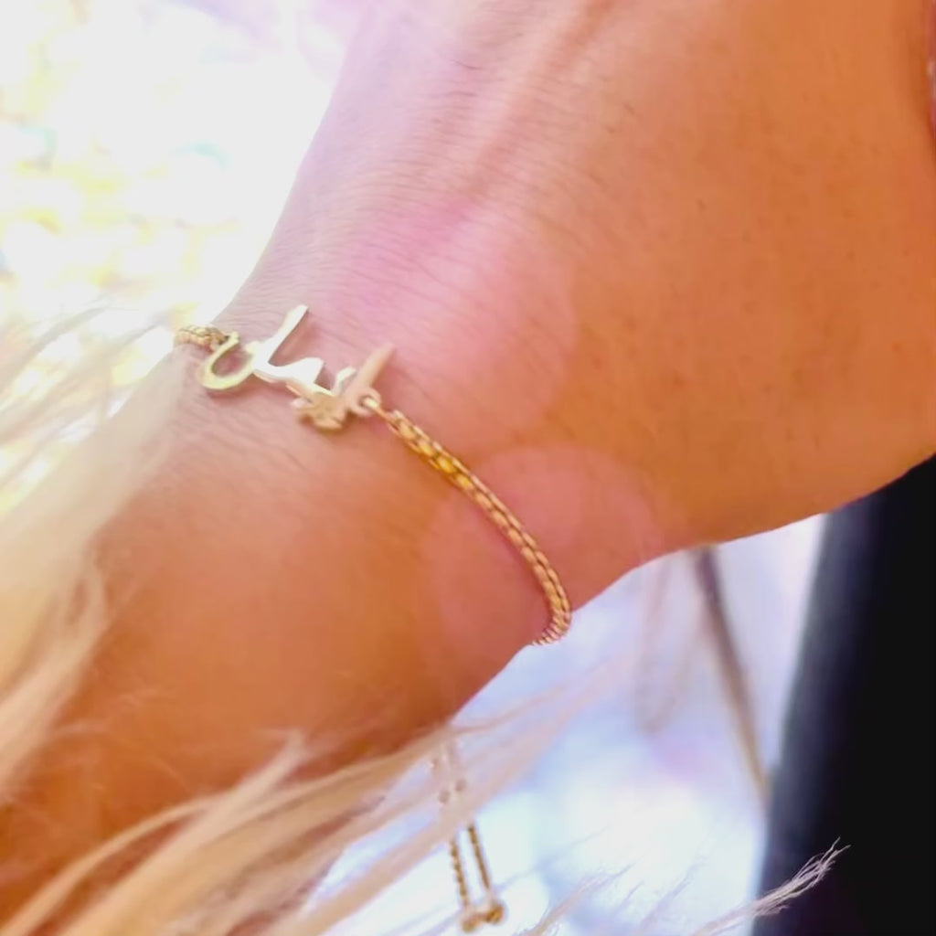 Arabic Name Bracelet Box Chain