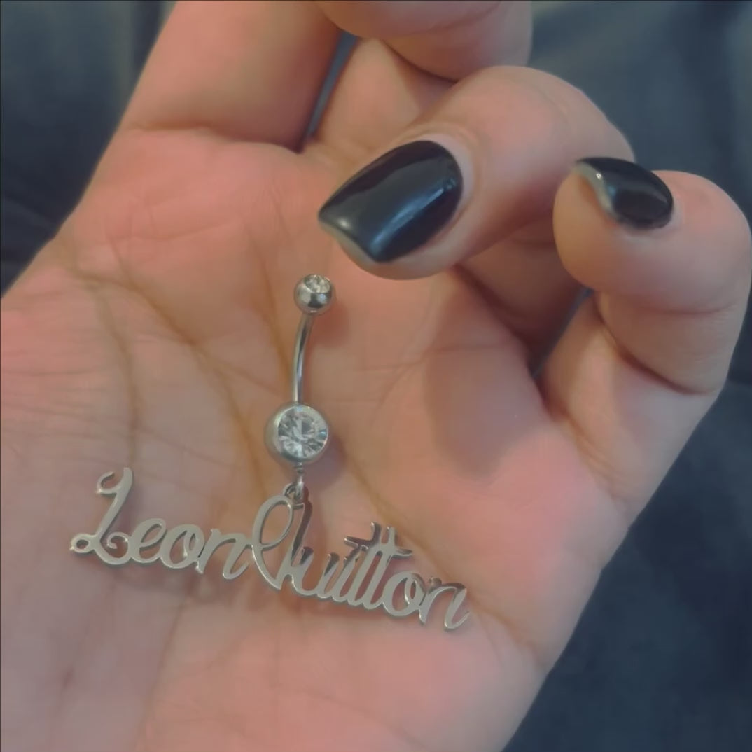 Personalised Belly Button Bar Piercing Custom Rings UK