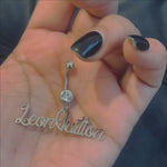 Personalised Belly Button Bar Piercing Custom Rings UK