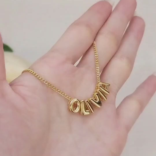 Personalised Bubble Letter Necklace