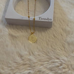 arabic alphabet initial letter necklace gold