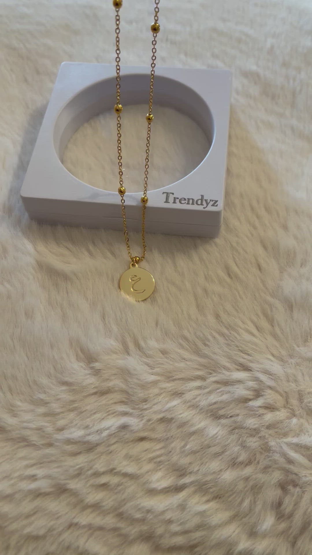 arabic alphabet initial letter necklace gold