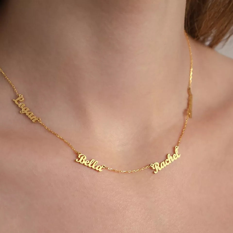 Several Names Personalised Multiple Names Necklace - 2-5 Names – Trendyz