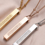 Ayatul Kursi Bar Islamic Necklace