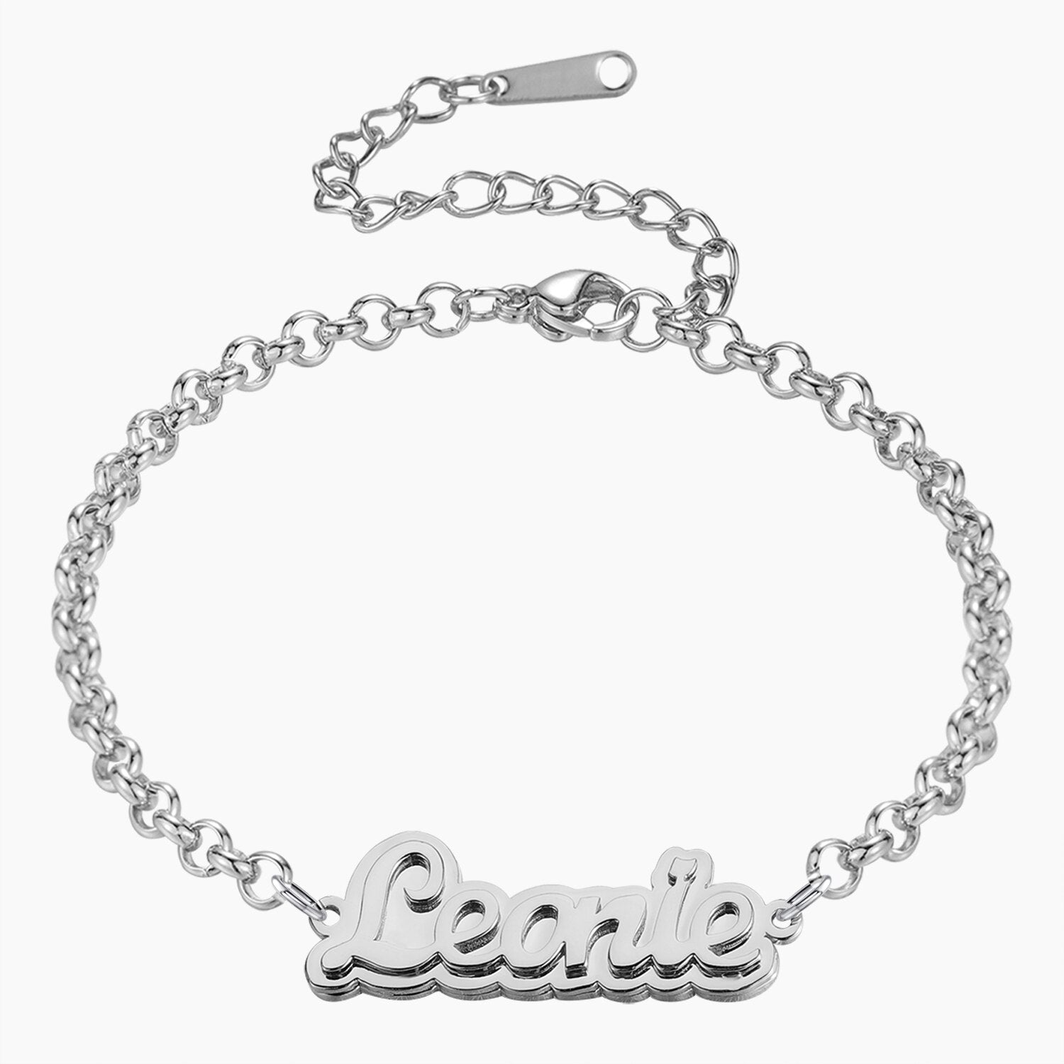 Personalised Magnetic Healing Therapy Bracelet silver