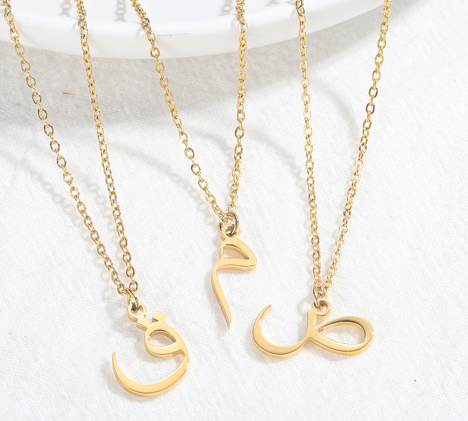 Arabic Initial Letter Necklace