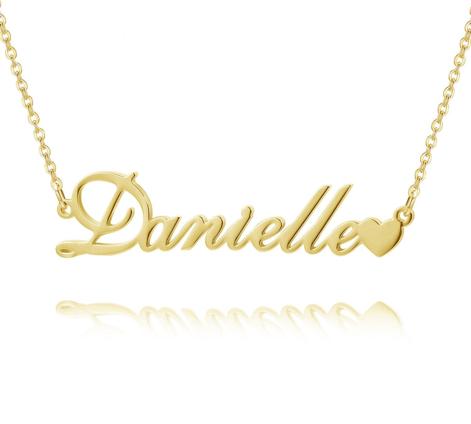 Personalised Name Necklace with Heart 