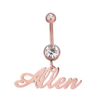 Personalised Belly Button Bar Piercing Custom Rings UK
