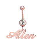 Personalised Belly Button Bar Piercing Custom Rings UK