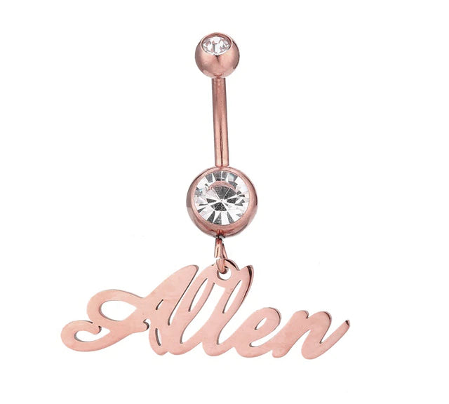 Personalised Belly Button Bar Piercing Custom Rings UK