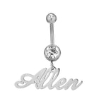 Personalised Belly Button Bar Piercing Custom Rings UK