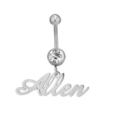 Personalised Belly Button Bar Piercing Custom Rings UK