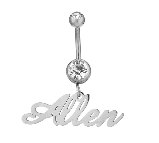 Personalised Belly Button Bar Piercing Custom Rings UK
