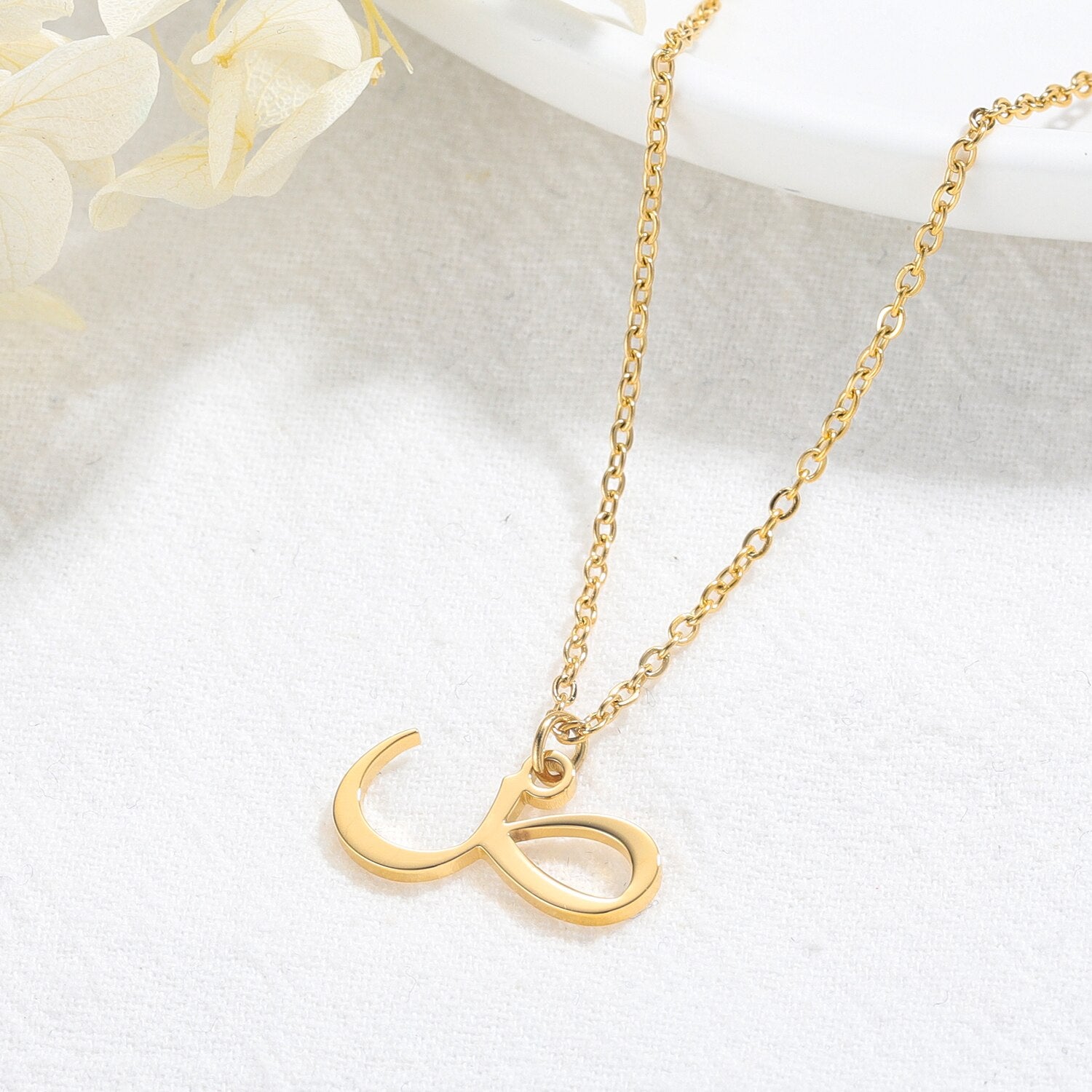 Arabic Initial Letter Necklace