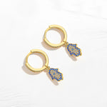 Evil Eye Dainty Sterling Silver Earrings