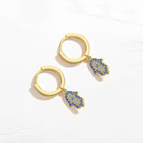 Evil Eye Dainty Sterling Silver Earrings