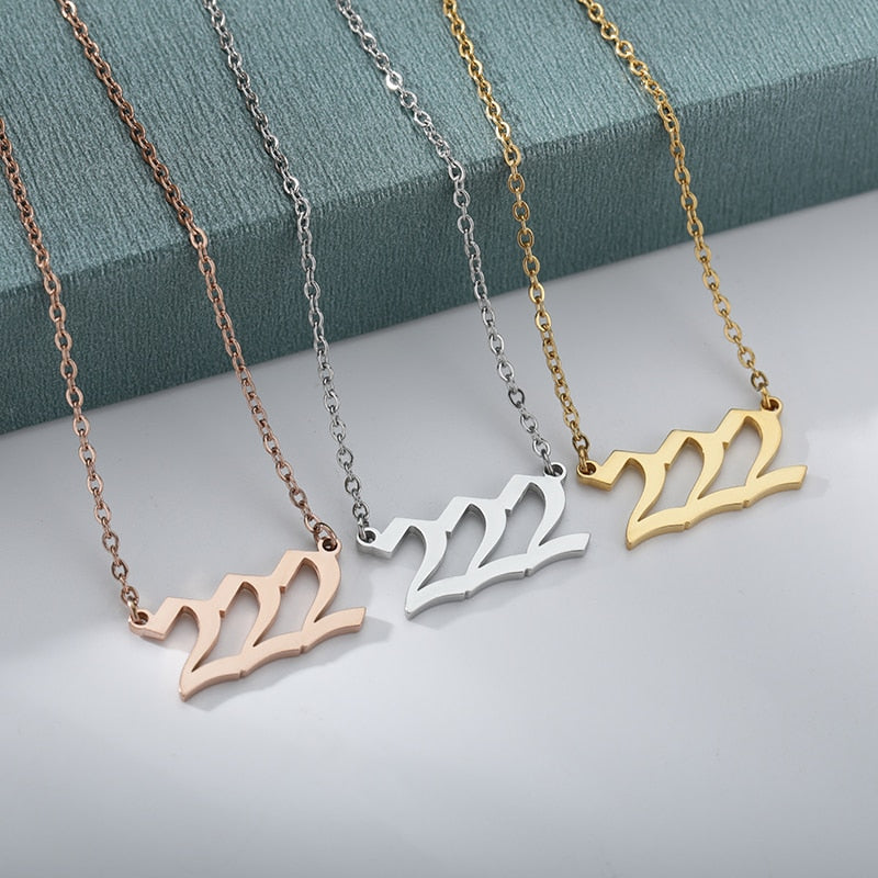 Angel Number Necklace 222