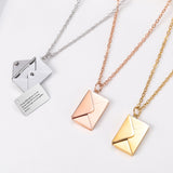 Personalised Love Letter Envelope Necklace