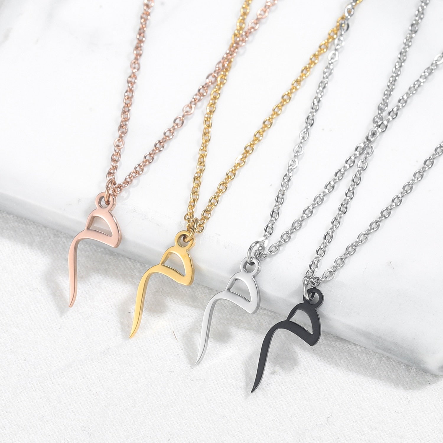 Arabic Initial Letter Necklace