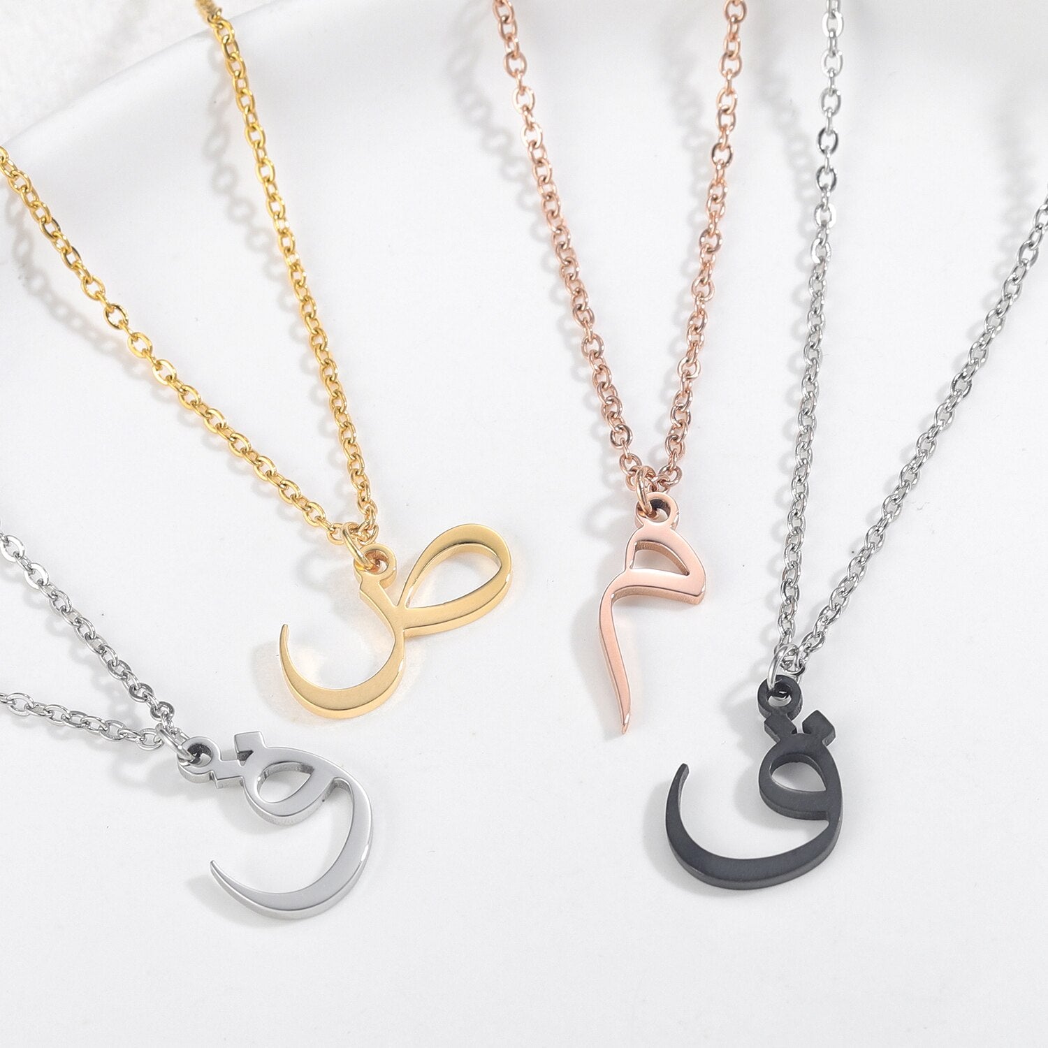 Arabic Initial Letter Necklace