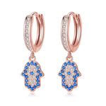 Evil Eye Dainty Sterling Silver Earrings