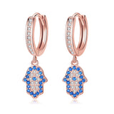 Evil Eye Dainty Sterling Silver Earrings