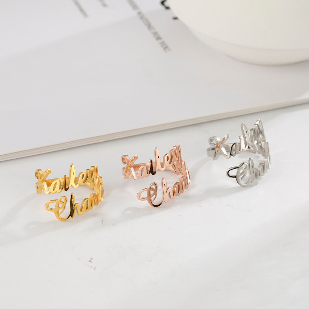 custom name ring 2 names
