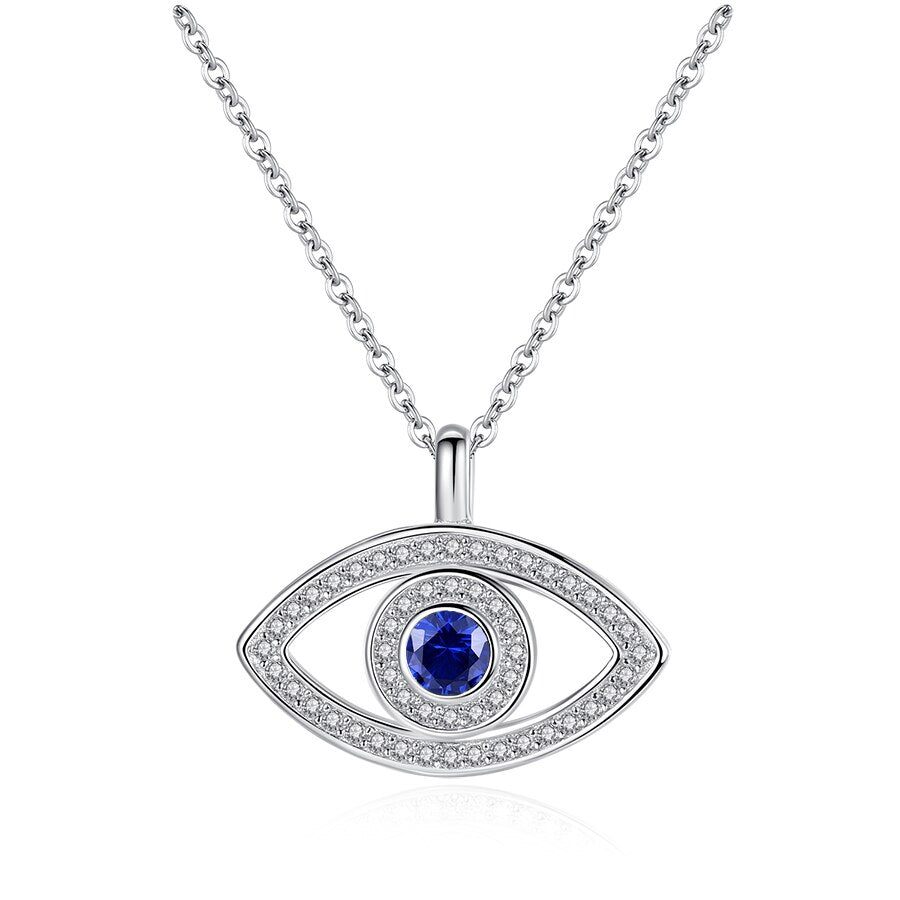 Evil Eye 925 Sterling Silver Necklace