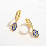 Evil Eye Dainty Sterling Silver Earrings
