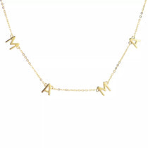 personalised initial dangle letters name necklace