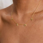 personalised initial dangle letters name necklace