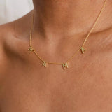 personalised initial dangle letters name necklace