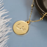Gold Arabic Initial Letter Necklace - Arabic Alphabet Necklace