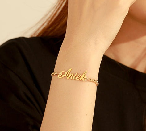 custom name bracelet box chain