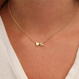 Initial Necklace with Heart