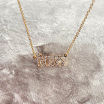 Personalised Punjabi Name Necklace with Crystals