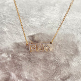 Personalised Punjabi Name Necklace with Crystals
