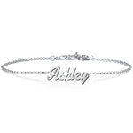 personalised custom name bracelet silver