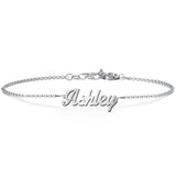 personalised custom name bracelet silver
