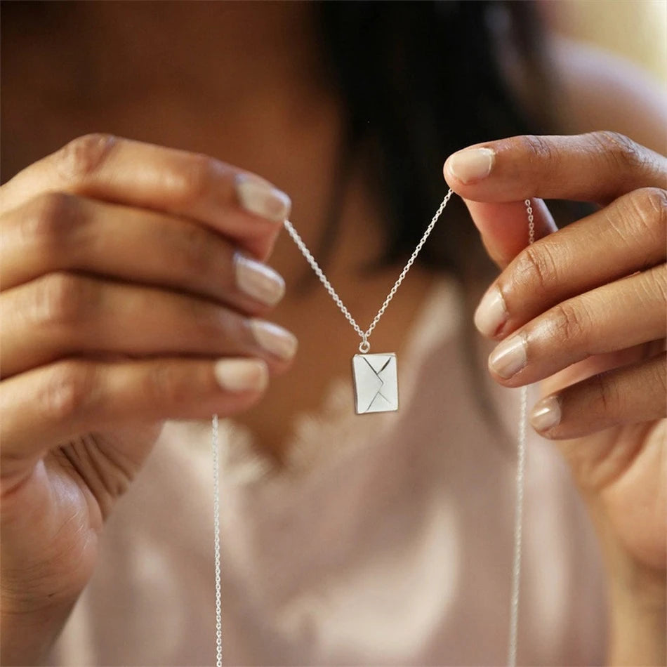 Personalised Love Letter Envelope Necklace