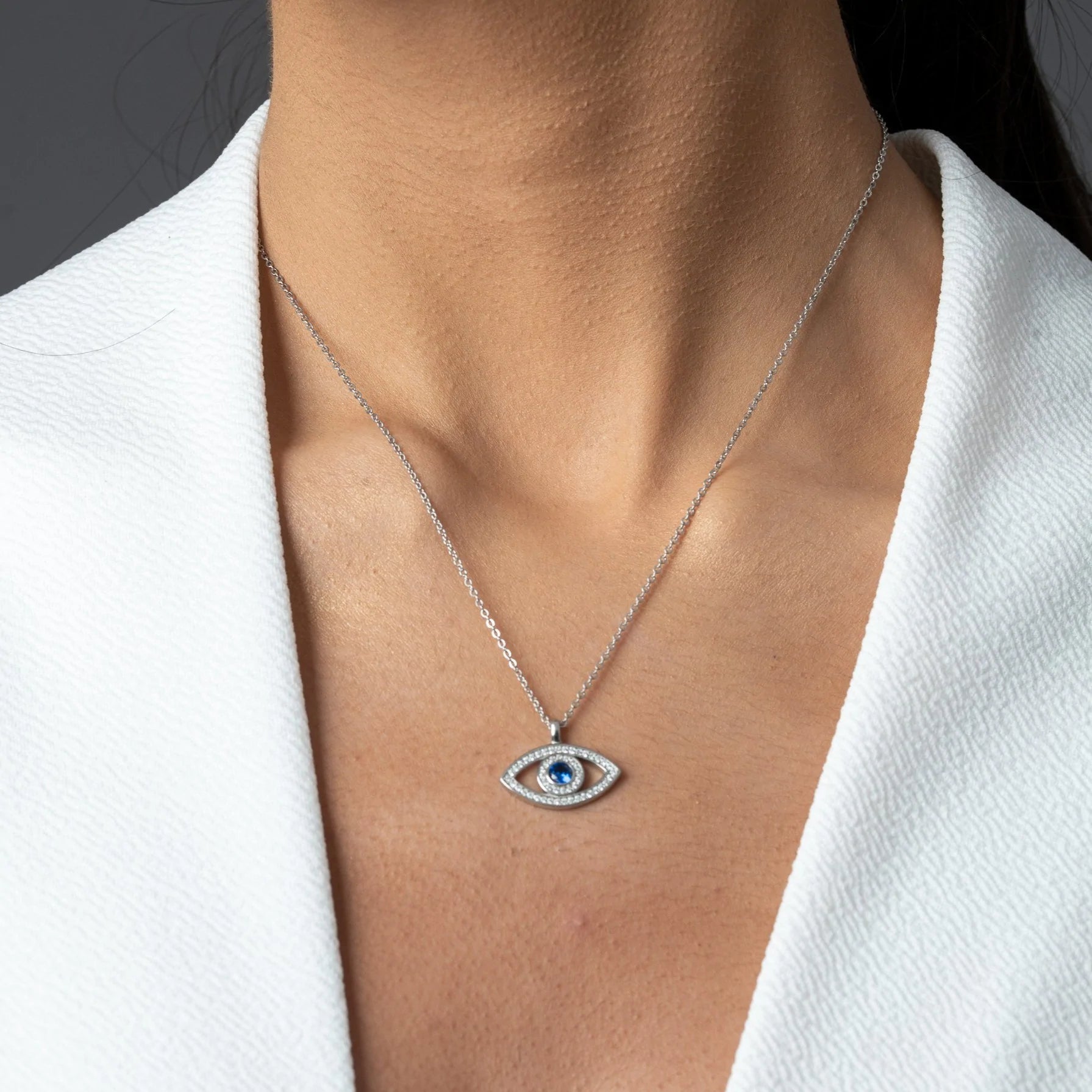 Evil Eye 925 Sterling Silver Necklace